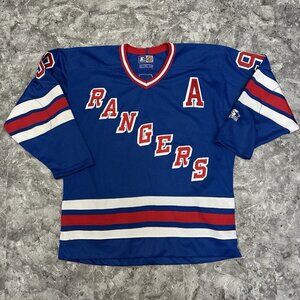 Vintage Wayne Gretzky Starter Jersey Size L New York Rangers 90s Great One #99